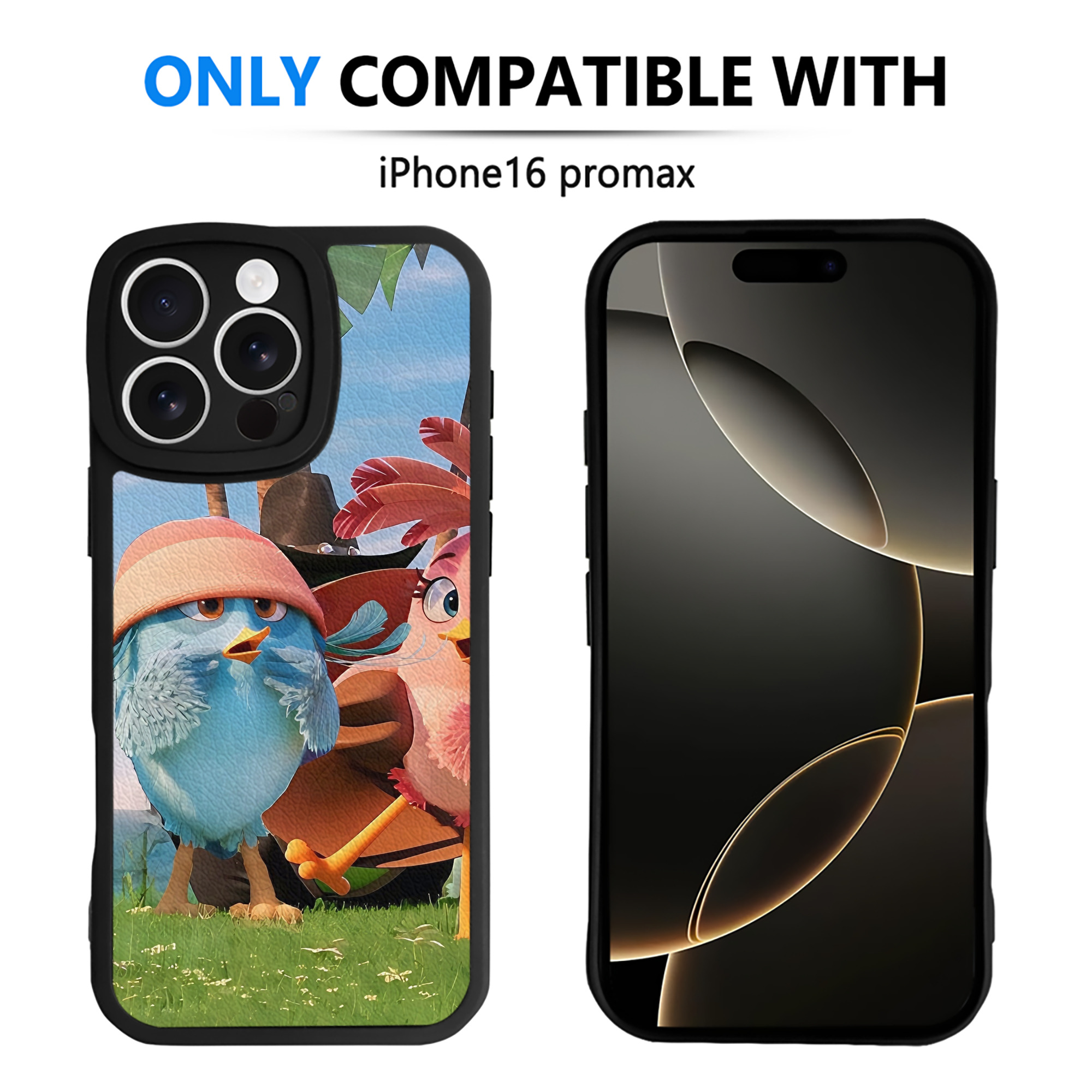 （画像用） Angry Birds アングリーバード 【iPhone 16シリーズ対応】シリコンスマホケース（レザー調） 材質：シリコン